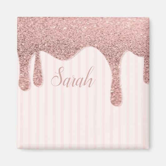 Cool Trendy Pink Glitzer Magnet (Vorne)