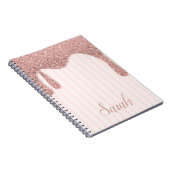 Cool Trendy Pink Glitzer Notizblock (Rechte Seite)