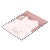 Cool Trendy Pink Glitzer Notizblock (Linke Seite)