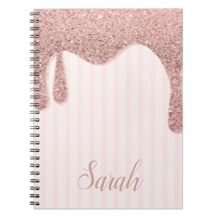 Cool Trendy Pink Glitzer Notizblock