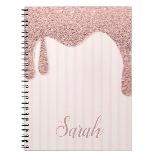 Cool Trendy Pink Glitzer Notizblock (Vorderseite)