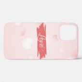 Cool Trendy Pink Heart Liebe Case-Mate iPhone Case (Rückseite (Horizontal))
