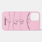 Cool Trendy Pink Heart Liebe Case-Mate iPhone Case (Rückseite (Horizontal))