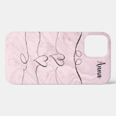 Cool Trendy Pink Heart Liebe Case-Mate iPhone Case (Rückseite (Horizontal))