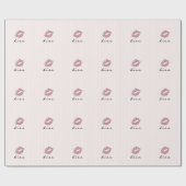 Cool Trendy Pink Kiss Geschenkpapier (Flach)