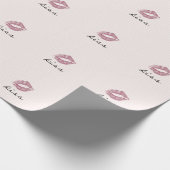 Cool Trendy Pink Kiss Geschenkpapier (Ecke)