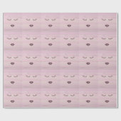 Cool Trendy Pink Wood Geschenkpapier (Flach)