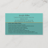 Cool trendy Retro-farbige Lashes Visitenkarte (Rückseite)