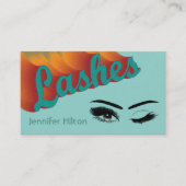 Cool trendy Retro-farbige Lashes Visitenkarte (Vorderseite)
