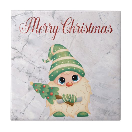 Cool, trendy. Schöne Weihnachten Fliese (Vorderseite)
