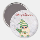 Cool, trendy. Schöne Weihnachten Magnet (Vorderseite/Rückseite)