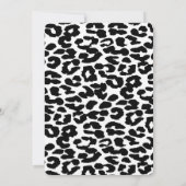 Cool Trendy Schwarz-weiß Leopard süß 16 Einladung (Rückseite)