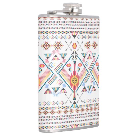 Cool trendy Stammesgeometrie Flachmann (Rechts)