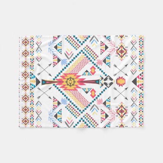 Cool trendy Stammesgeometrie Fleecedecke (Vorderseite (Horizontal))