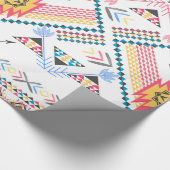 Cool trendy Stammesgeometrie Geschenkpapier (Ecke)