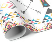 Cool trendy Stammesgeometrie Geschenkpapier (Rolleneckpunkt)