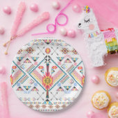Cool trendy Stammesgeometrie Pappteller (Party)
