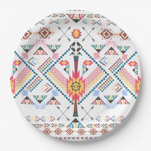 Cool trendy Stammesgeometrie Pappteller (Vorderseite)