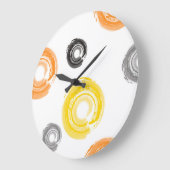 Cool, trendy, urban, modern paint brush art große wanduhr (Winkel)