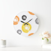 Cool, trendy, urban, modern paint brush art große wanduhr (Zuhause)