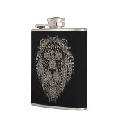 Cool Tribal Metallic Lion Head Flachmann (Links)