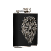 Cool Tribal Metallic Lion Head Flachmann (Rechts)