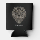 Cool Tribal Metallic Lion Head Personalised Dosenkühler (Vorderseite)