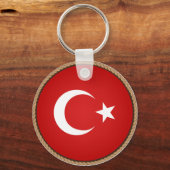 Cool Turkey Flag Seal Schlüsselanhänger (Vorderseite)