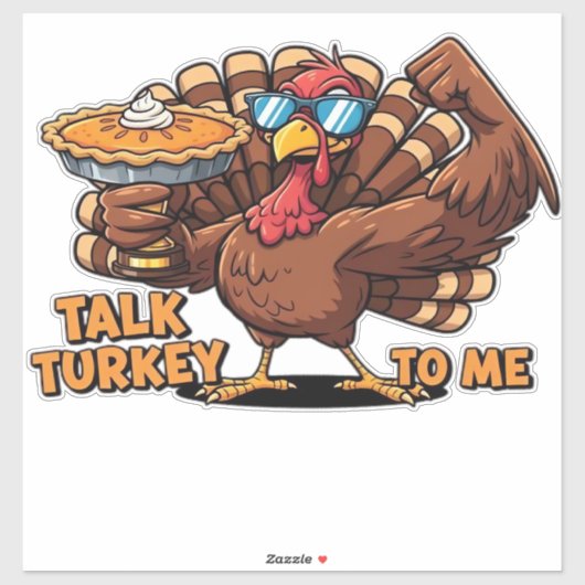 Cool Turkey Thanksgiving Funny Classic T-Shirt_1.p Aufkleber (Blatt)