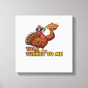 Cool Turkey Thanksgiving Funny Classic T-Shirt.png Leinwanddruck