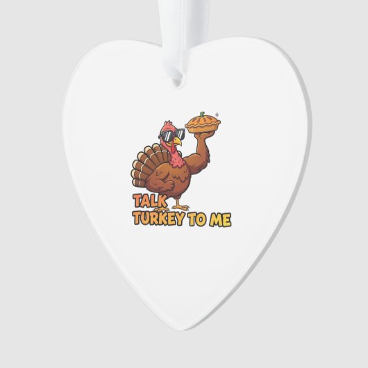 Cool Turkey Thanksgiving Funny Classic T-Shirt.png Ornament (Vorderseite)