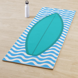 Cool Türkis Blaue Wellen Surfen Yoga Mat Yogamatte