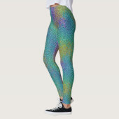 Cool türkisfarbene Chamäleon Hautfarbe Aura Effekt Leggings (Links)