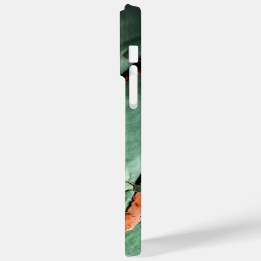 Cool türkisfarbenes Rostmetall Case-Mate iPhone Hülle (Rückseite / Links)