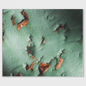 Cool türkisfarbenes Rostmetall Geschenkpapier (Flach)