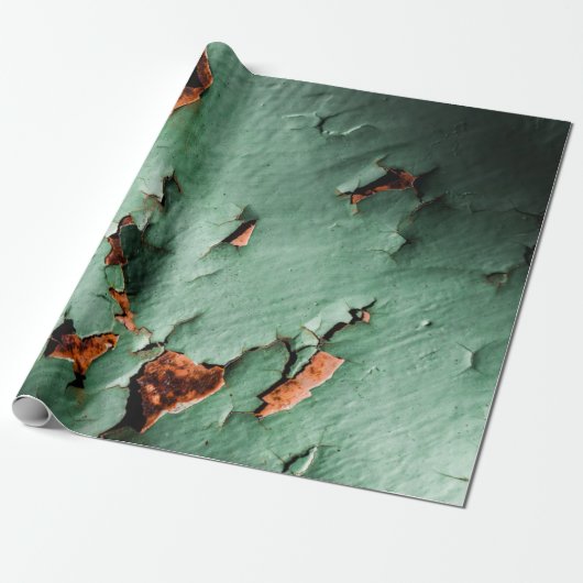 Cool türkisfarbenes Rostmetall Geschenkpapier (Ungerollt)