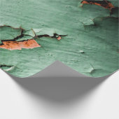 Cool türkisfarbenes Rostmetall Geschenkpapier (Ecke)