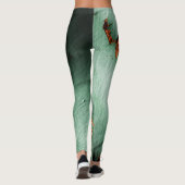 Cool türkisfarbenes Rostmetall Leggings (Rückseite)