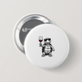 cool turtle drinking red wine art print_1 (1) button (Vorne & Hinten)