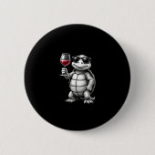 cool turtle drinking red wine art print_1 (1) button (Vorderseite)
