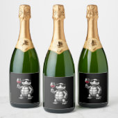 cool turtle drinking red wine art print_1 (1) schaumweinetikett (Flaschen)