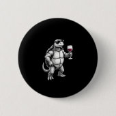 cool turtle drinking red wine art print_1 (3) button (Vorderseite)
