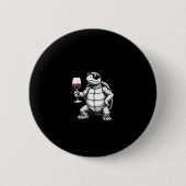 cool turtle drinking red wine art print_1 (4) button (Vorderseite)