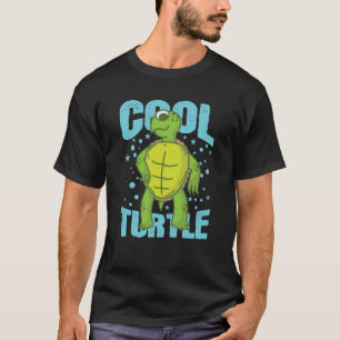 Cool Turtle Reptil Wasser Rücken Panzer T-Shirt