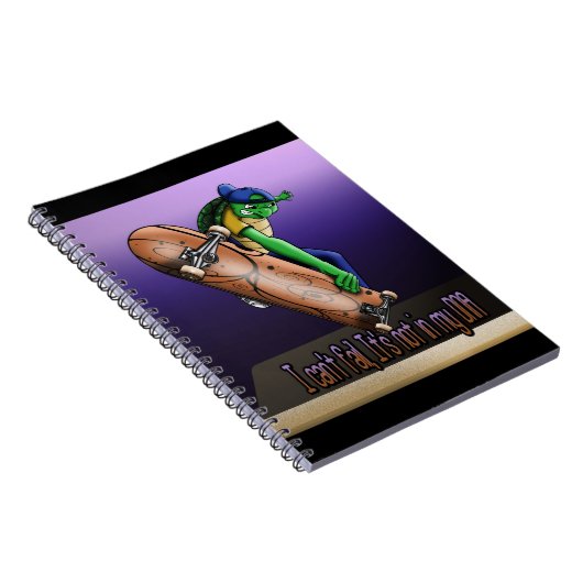 Cool Turtle Skateboarder Notizblock (Rechte Seite)