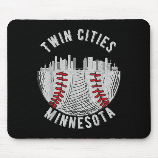 Cool Twin Cities Minnesota Mn Baseball Skyline St  Mousepad (Vorne)