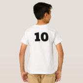 Cool Two-sided Soccer Ball Name and Number T-Shirt (Schwarz voll)