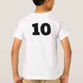 Cool Two-sided Soccer Ball Name and Number T-Shirt (Rückseite)