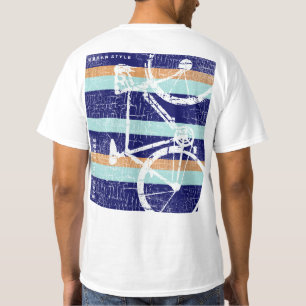 cool u. gestreift, Fahrradkultur, grafisches T-Shirt