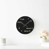 Cool Uber Geek Hipster Black One-ish Clock 2 Runde Wanduhr (Zuhause)